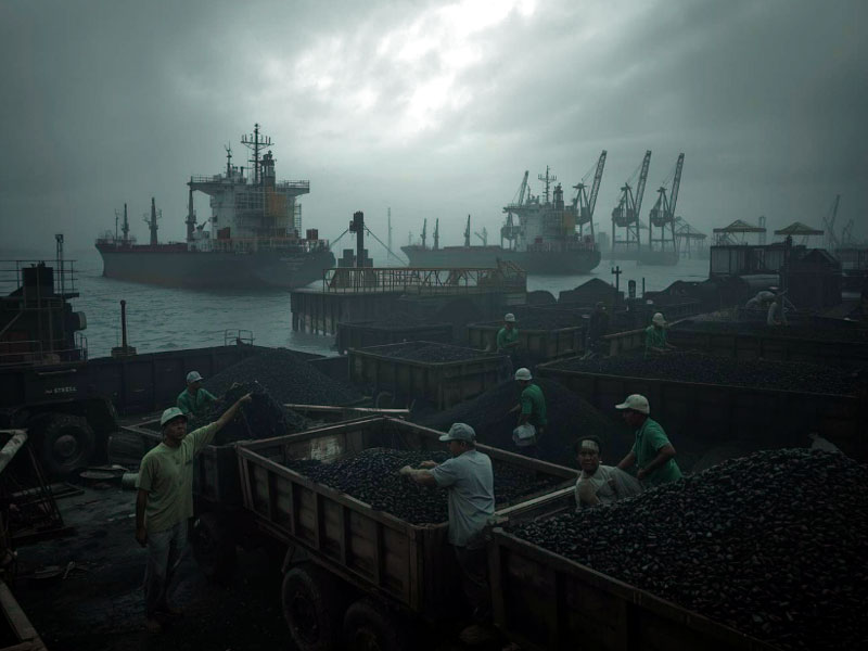 Ảnh minh hoạ vận chuyển than đá tại cảng biển